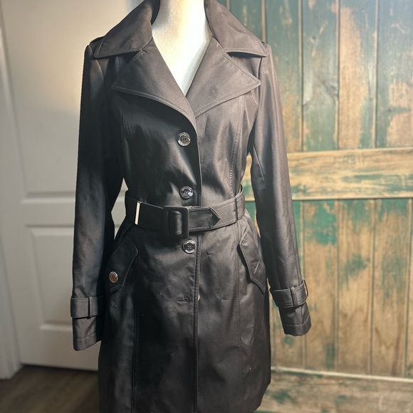 Calvin Klein Trench Coat Women's
Xs Black Long Raincoat Belted - Picture 14 of 17